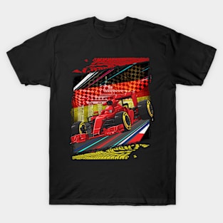 Formula Germany Racing Circuit Car Map Grand Prix Race T-Shirt